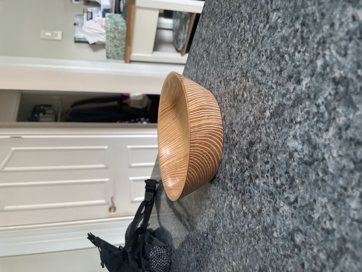 Bowl profile showing grain